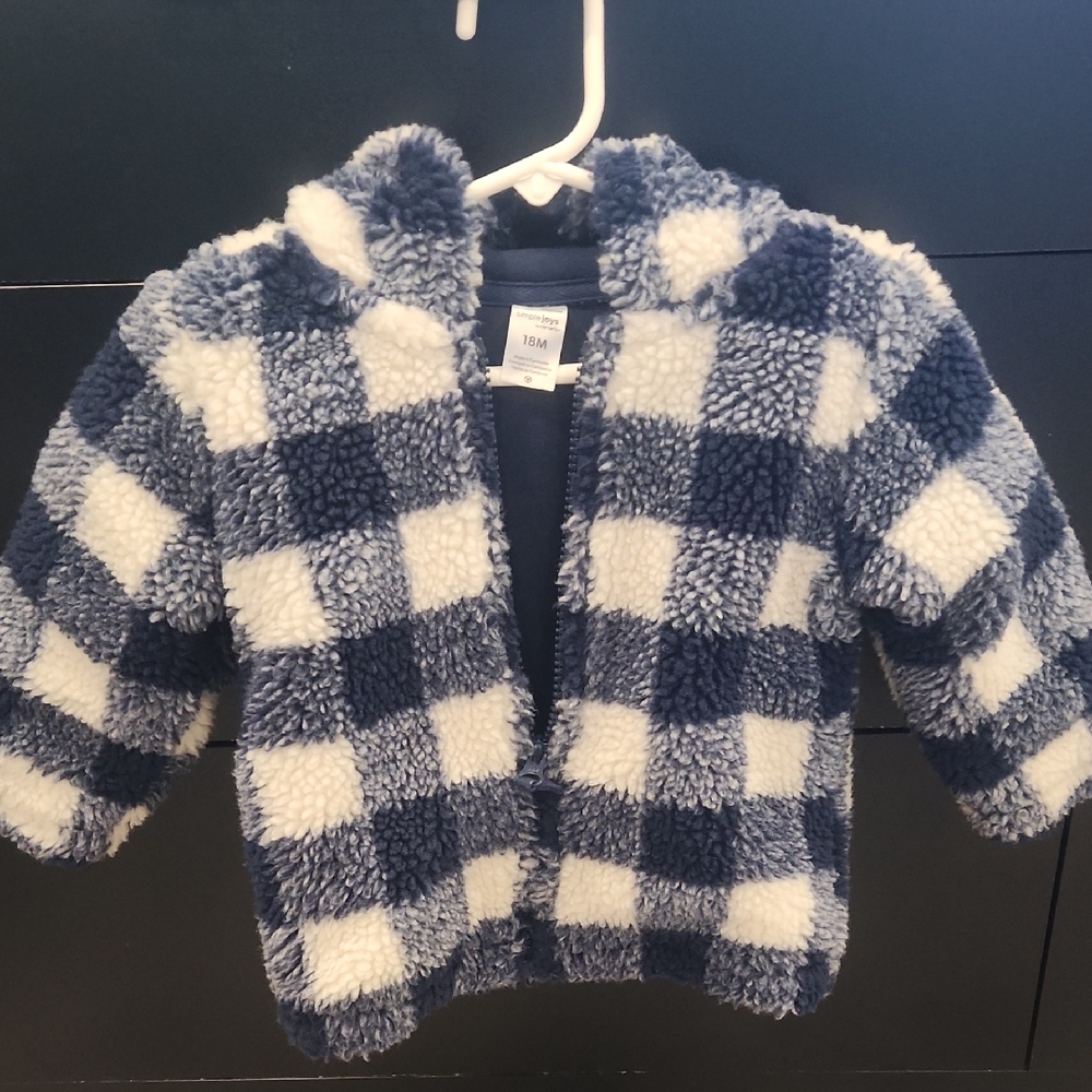 Carter's Navy and Cream Fleece Toddler 18 Month Jacket